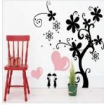 Removable Custom Wall Flower Stickers LY-059 / Decal Wall Stickers