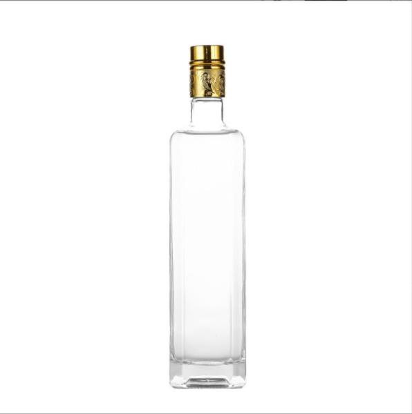 Clear Glass Lid Square Dark Green Glass Bottle for Olive Oil 250ml 500ml 750ml
