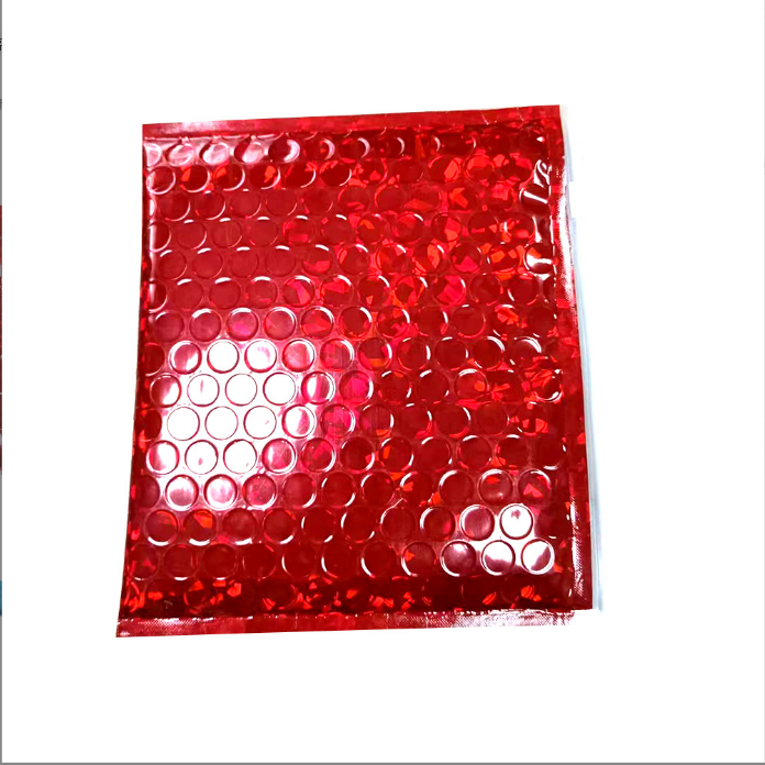 Secure Zipper Closure Metallic Bubble Zipper Bag With Multi-Size And Multi