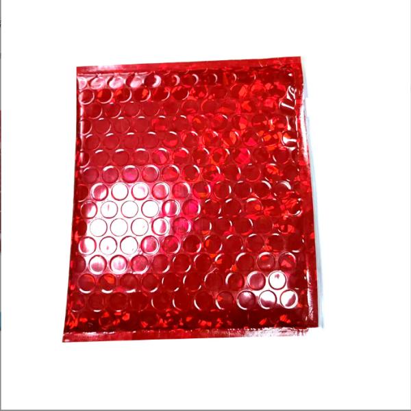 Secure Zipper Closure Metallic Bubble Zipper Bag With Multi-Size And Multi