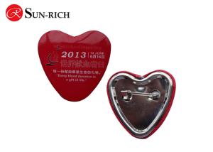 China Heart shape Tin Badges for promotion gift wholesale