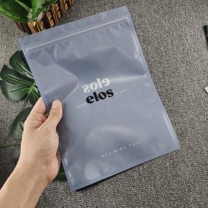 China Custom Frosted Texture PVC Plastic Zipper Bag for T-Shirt Shoes Clothing Packaging wholesale