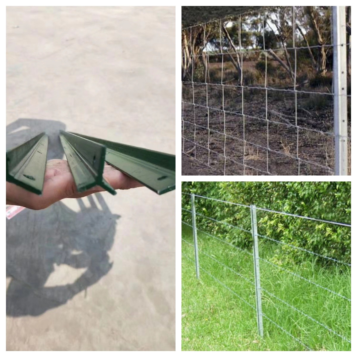 Three Pointed Star Shaped Galvanised Y Post Cross Section For Secure Livestock Protection