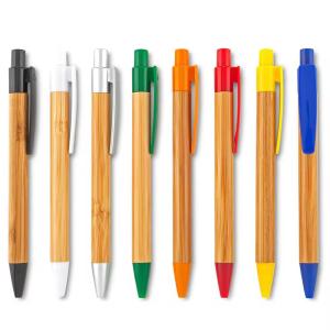 China Creative Bamboo Wooden Ball Pen Multiple Colors Eco-friendly Advertising Ballpoint Pen wholesale