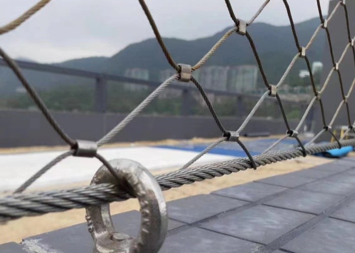 15mm*15mm SS316 Oxide Black Wire Stainless Steel Rope Mesh Net