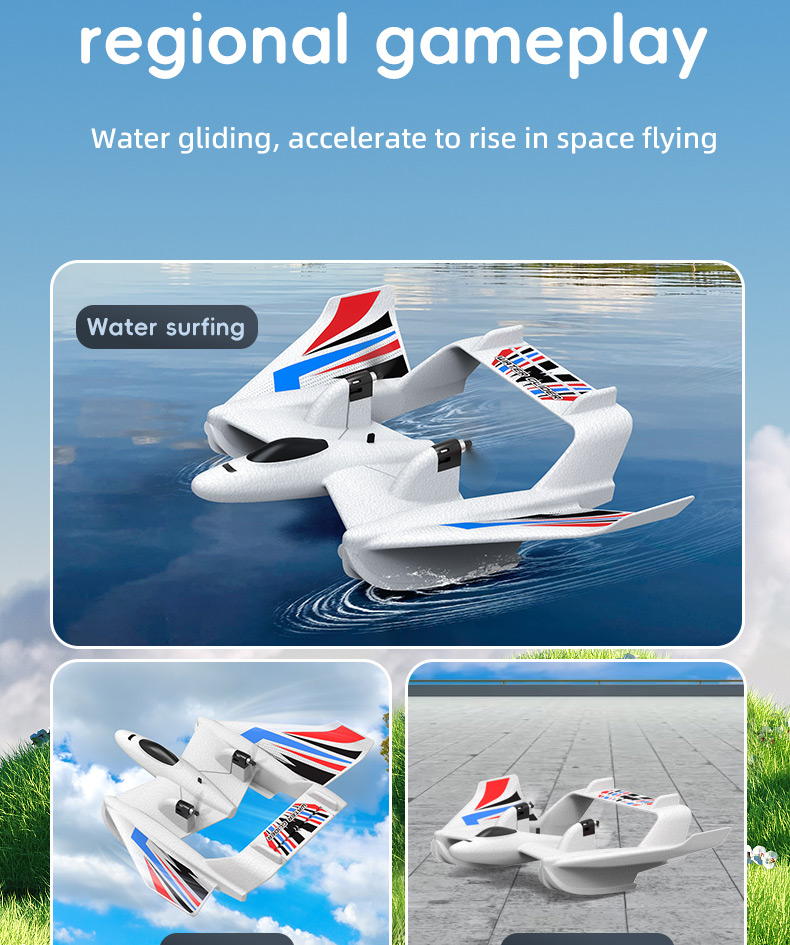 Amphibious 2.4ghz Gyroscope Glider RC Hydroplane Plane Toys Bm21 Electric Foam Rc Airplane for Children 5 to 7 Years Old