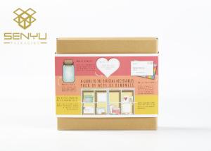China Original Color Kraft Paper Packaging / Small Kraft Shipping Box With Sleeve wholesale