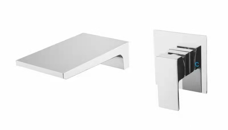 Hotel Bathroom Basin Faucet Wall Mounted with Design Water Mixer Taps and Brass Material
