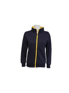 China 360 GSM Polyester Fleece Lined Winter Jacket Women Thermal Black Contrast Jacket wholesale