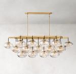 Brass RH Chandelier Cup Ceiling Light With Candelabra Bulb