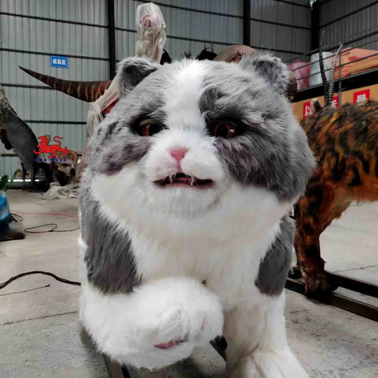 Indoor Life Size Realistic Animatronic Cat Waterproof 150kg