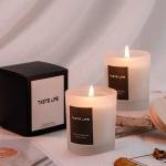 Home Birthday Wedding Atmosphere Luxury Glass Soy Wax Glass Jar Scented Candles