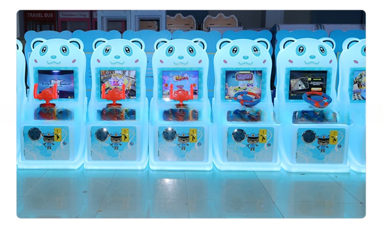 Cute bear kids bullets arcade shooting kids coin operated game machine for indoor shopping mall