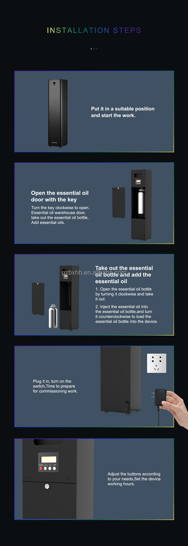 ODM Hotel Scent Diffuser Iron Commercial Air Scent Diffuser Machine