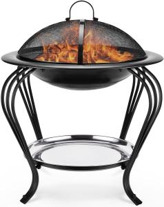 China 22 Inches Portable Foldable Outdoor Burning Fire Pit Round Burning Fire Pit wholesale