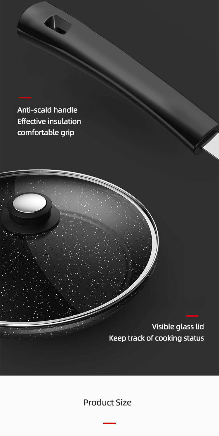Wholesale Top Seller Kitchen Frypan Non Stick Cooking Pan Medical Stone Non-Stick Frying Pan With Bakelite Handle