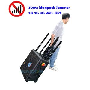 China 400w Mobile Phone Signal Jammer 8 Antennas 2G 3G 4G 5G GPS 500m Range Military Used wholesale