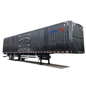 China CIMC Van Type Semi Trailer 3 Axle Foot Dry Van Container Box Trailer wholesale