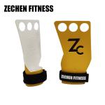 Pull ups 3 Hole Carbon Leather yellow crossfit Hand Grips Gloves for Palm