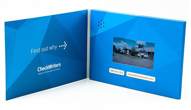 4.3 inch HD IPS screen LCD video brochure card LCD video mailer for brand promotion