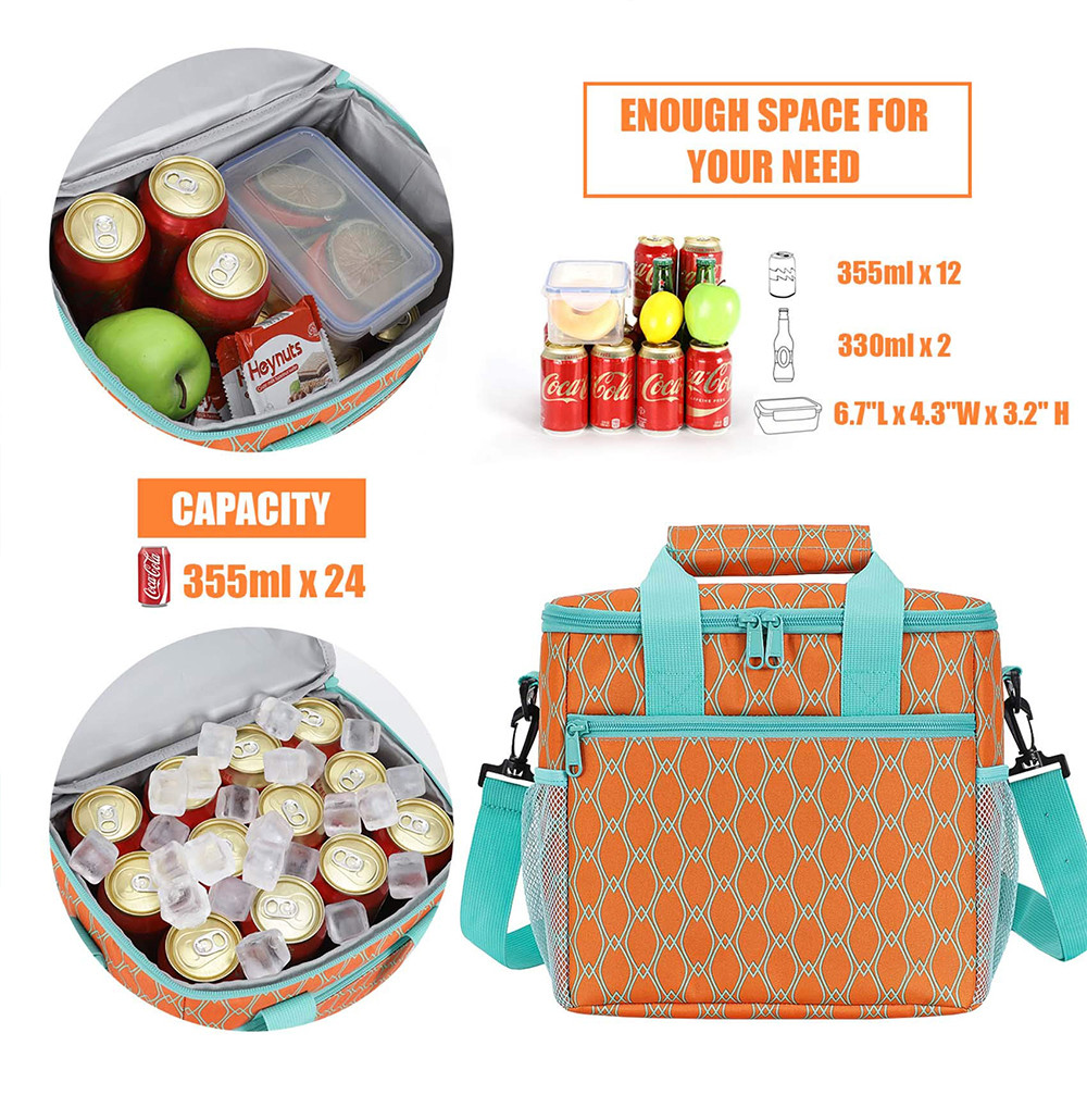 Adult Polyester Insulated Lunch Tote With Aluminum Foil Lining