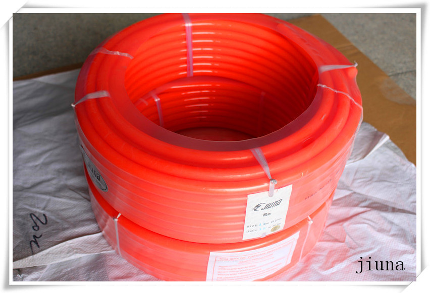 red hardness 90 A Low Compression PU Round Conveyor Belt for Ransmission Machine
