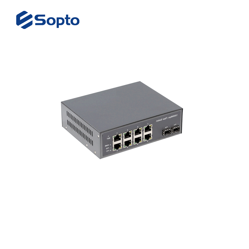 External 220V AC 10 100 1000 Media Converter With Conspicuous LED Indicators