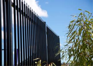 China Pre - Galvanized Iron Spear Top Fencing Black Metal Fence Panels wholesale