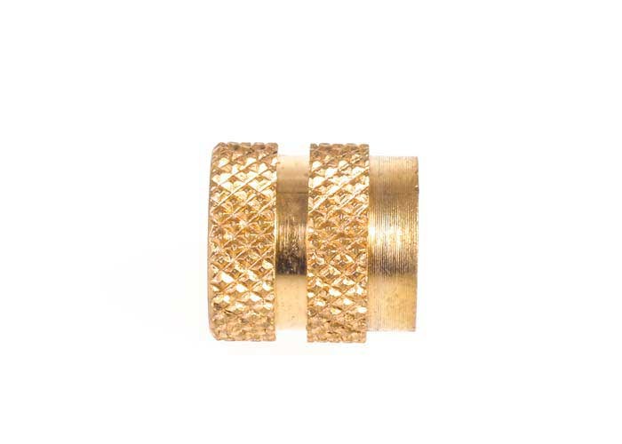CNC Lathe Knurled Nut Brass Threaded Inserts For Plastic / Connection / Fastening