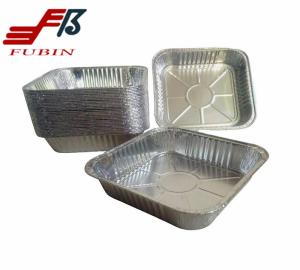China Hard Temper Square Aluminum Foil Pans for Supermarket wholesale