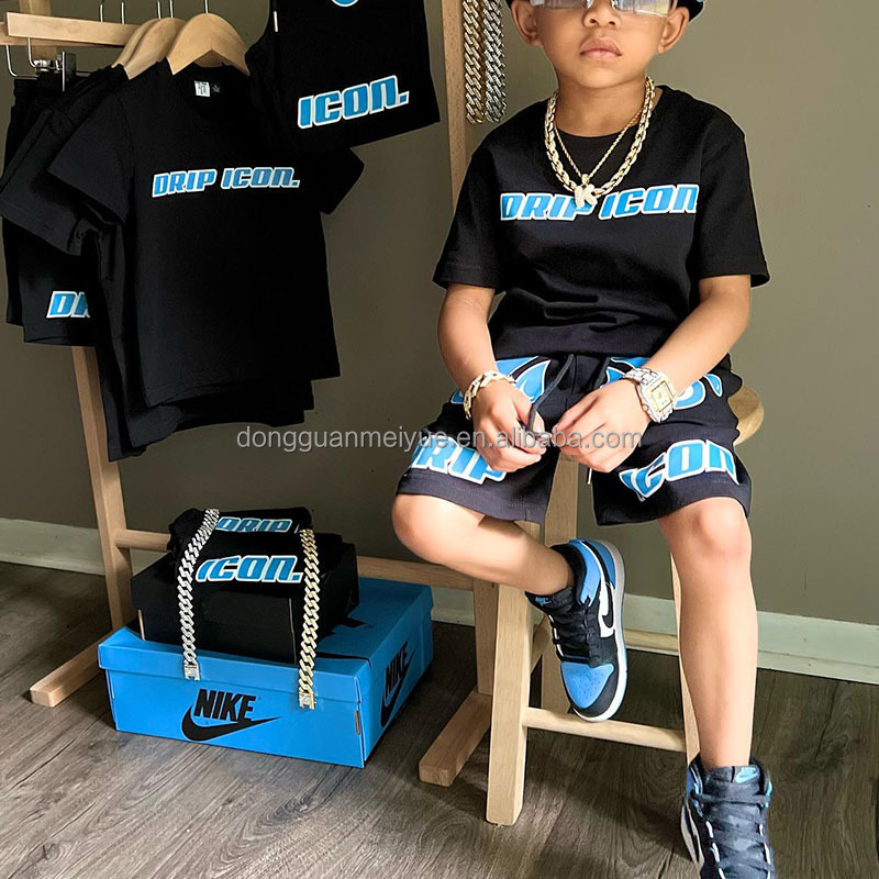 Summer Children Clothing Sets Boys Streetwear Kids Two Piece Shorts Multicolor