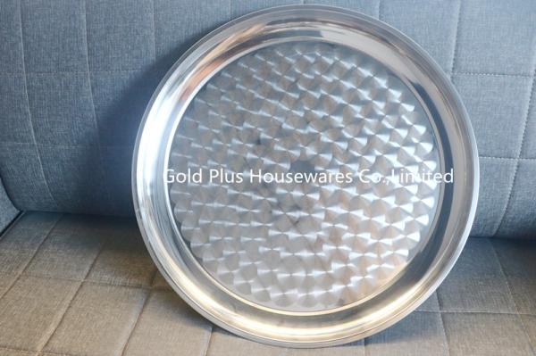 30cm Tableware dish kitchen accessories wholesale stainless steel round steak