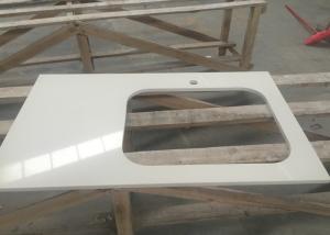 China Engineered Artificial Stone Slab Countertop With Sink Shape Ease Edged wholesale