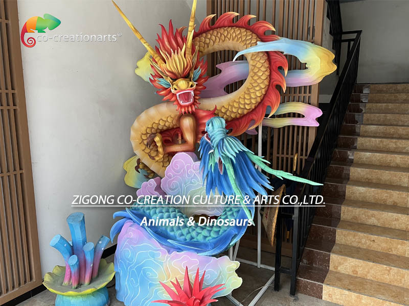 Traditional Dragon Chinese Animal Lantern For Festival Exhibition
