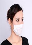 White Color Disposable Dust Mask 100% Wood Pulp Paper Breathable For Home Care