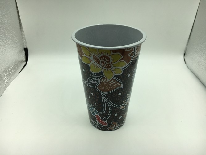 Cold Drink Printed Plastic Cups with lid Hard / PP Plastic Injection Bubble Tea Cup