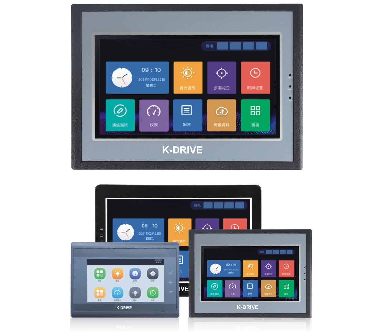 Plastic DC 10V-30V HMI LCD Display , Durable Embedded Touch Screen