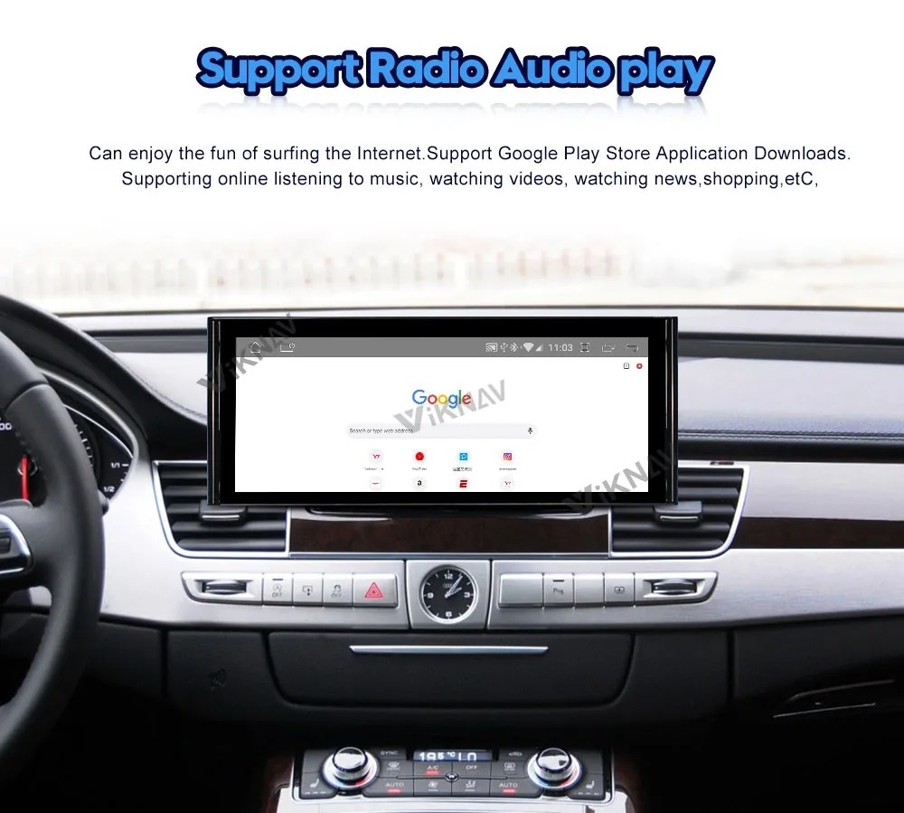 12.3 Inch Android Auto Head Unit For 2011-2017 Audi A8 D4 Navigation GPS Multimedia Player Wireless Carplay 4G BT