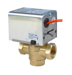 China Fan Coil Unit Motorized Zone Valve Water Brass With 1.6MPa Low Pressure wholesale