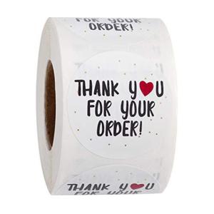 China 1000pcs 1x1 Inch Packaging Stickers Labels Thank You For Your Order Stickers wholesale