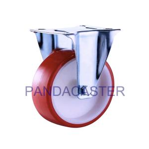China Rigid Industrial Caster Wheels 330Lbs Polyurethane PU Trolley Wheels wholesale