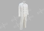 Anti Shrink Personal Protective Clothing / Womens Chef Clothes Button Front