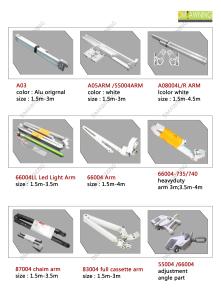 China Outdoor Retractable Awning Hardware Aluminium Retractable Awning Arms wholesale
