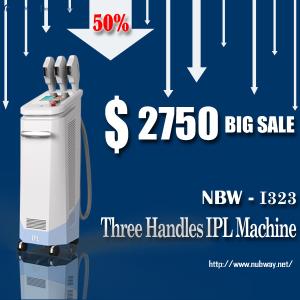 China Popular seller!!! 50% discounts off! 3 handles multifunctional ipl photofacial machine wholesale