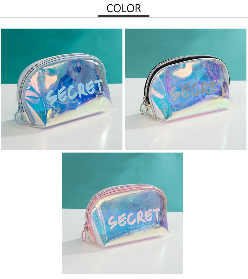 Transparent Holographic Cosmetic Bag