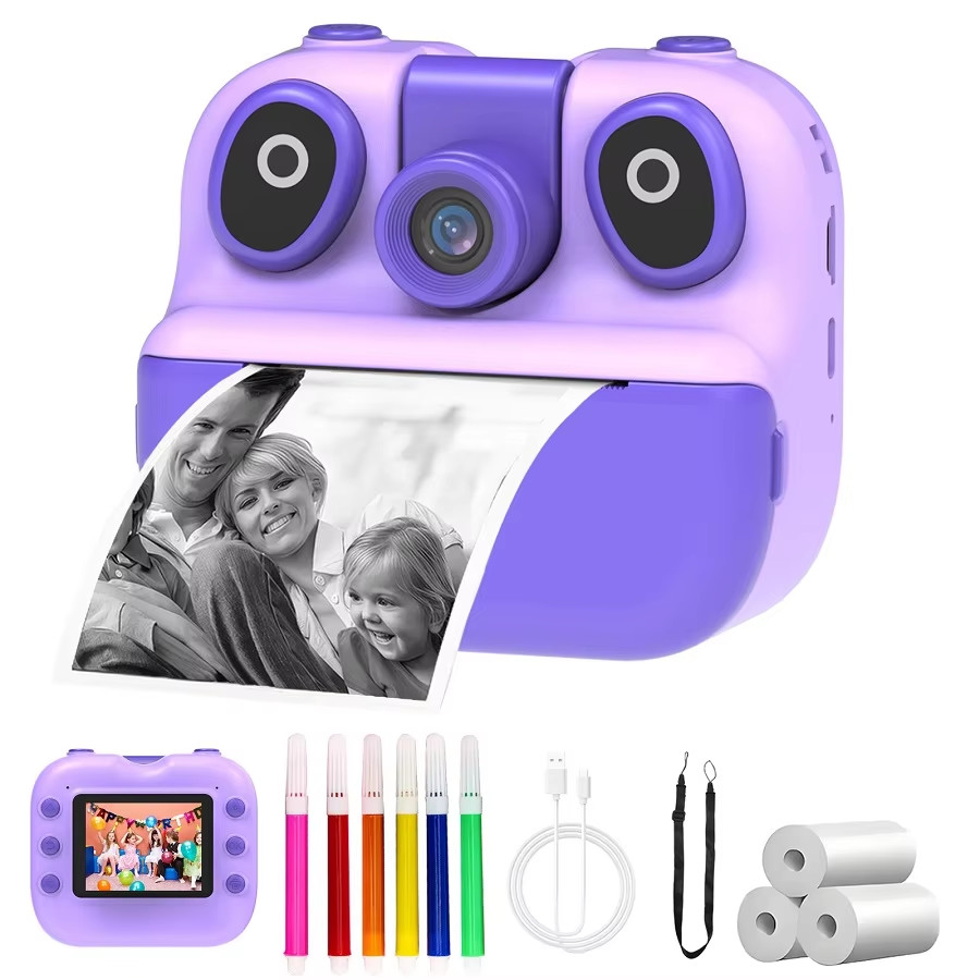 180 Degree Rotation 16xZoom 1080P Full HD Instant Print Micro SD Filter Camera