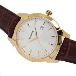 China Japan quartz movement analog watch steel case leather wrist watch for men wholesale