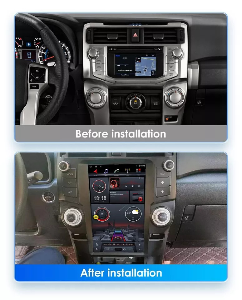 13.6'' Car Android 13 Screen For Toyota 4Runner 2010-2023 Car Infointment System