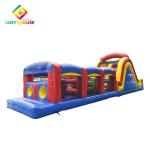 Commercial Obstacle Course Jumping Castle Colourful For Kids Amusement