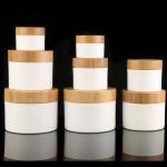50g Bamboo Lid Cosmetic Cream Jars Silk Screen Printing